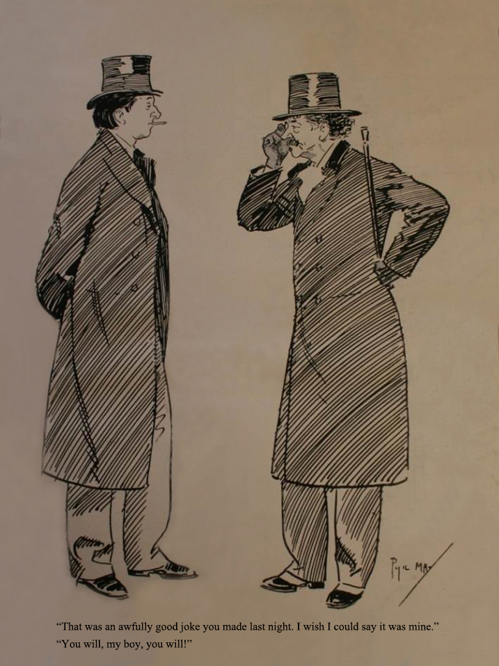 A criticism drawing of Oscar Wilde and Whistler