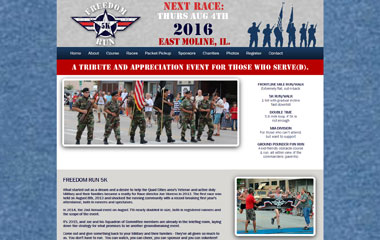 Screenshot of the Freedom Run website