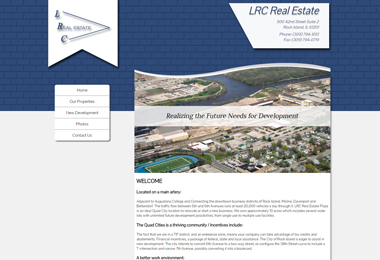 Screenshot of the LRC Real Estate website